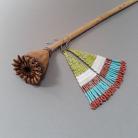 Kolczyki kolczyki indiańskie,z frędzlami,kolorowe,beading,